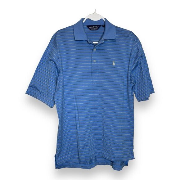 Polo Golf Ralph Lauren Polo Shirt Mens S Blue Striped Short Sleeve Pima Cotton - Picture 3 of 9